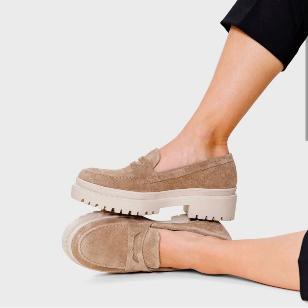 Patina Portland Leather Suede Zoe Chunky Loafer